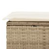 vidaXL Hagesofagruppe med puter 6 deler beige polyrotting