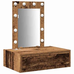vidaXL Sminkebord Brun 60 x 40 x 70 cm Konstruert tre