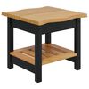 VidaXL Sidetabell med hylle EKAI Svart 50 x 50 x 45,5 cm Heltre furu