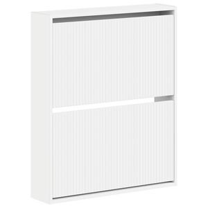 vidaXL Vegghengt skoskap ARNHEM 71 x 17 x 86 cm Konstruert tre Hvit