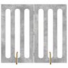 vidaXL Folding Pet Fence 2 stk. Betonggr&aring; 100,5 x 38 x 90 cm