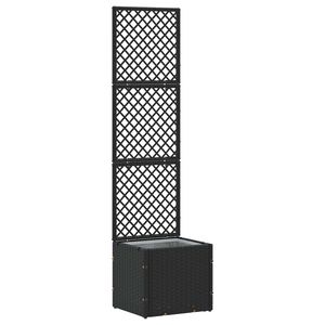 vidaXL Hage Espalier Planter Svart 35 x 30 x 135 cm Metall
