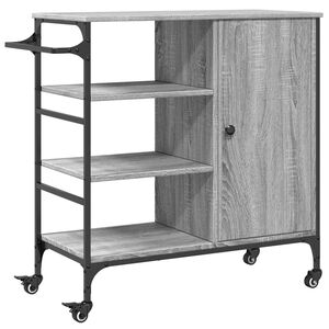 vidaXL Kj&oslash;kkentralle gr&aring; sonoma 87,5x38,5x84,5 cm konstruert tre