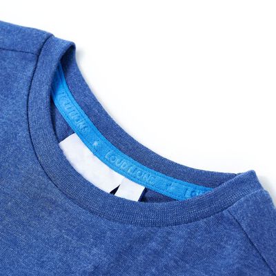 T-skjorte for barn mørkeblå melert 92