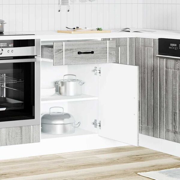 vidaXL Kj&oslash;kken underskap Lucca gr&aring; sonoma konstruert tre