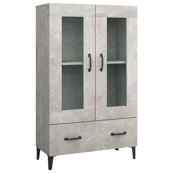 vidaXL Highboard betonggrå 70x31x115 cm konstruert tre