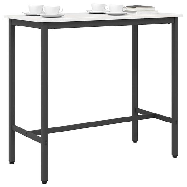 vidaXL bord Hvit 100 x 50 x 91 cm Konstruksjonsvirke og st&aring;l