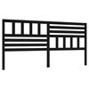 vidaXL Sengegavl svart 186x4x100 cm heltre furu