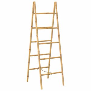 vidaXL Dobbel h&aring;ndklehenger med 5 trinn bambus 50x160 cm