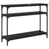 vidaXL Konsollbord med hylle Svart Eik 100 x 29 x 75 cm Konstruert tre