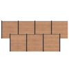 vidaXL Gjerdeplate 7 pcs WPC og Aluminium Brun