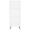 vidaXL Highboard hvit 34,5x34x180 cm konstruert tre
