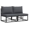 vidaXL Utend&oslash;rs M&oslash;bler 2 Stk Svart og Anthracite 70 x 71,5 x 71 cm