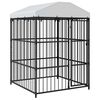 vidaXL Utend&oslash;rs hundeg&aring;rd med tak 150x150x210 cm