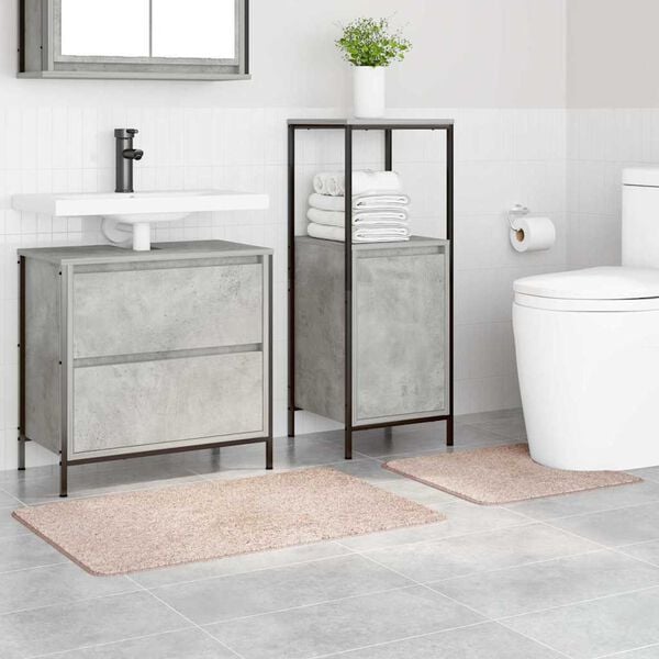 vidaXL Anti-skli baderomsmatte sett 2 pcs Krem PP