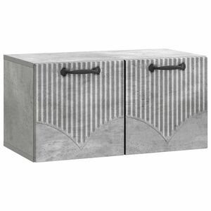 vidaXL Vegghengt TV skap Betonggr&aring; 59,5 x 31 x 30 cm Konstruert tre
