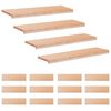 vidaXL Trappetrinn 16 stk. 90 x 30 x 2 cm Naturlig Massiv b&oslash;ketre