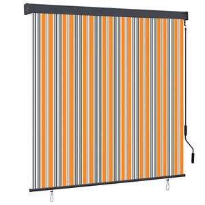 vidaXL Rullegardin Gul og Bl&aring; 180 x 250 cm Stoff og Aluminium