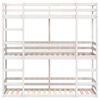 vidaXL Trippel køyeseng hvit 75x190 cm heltre furu