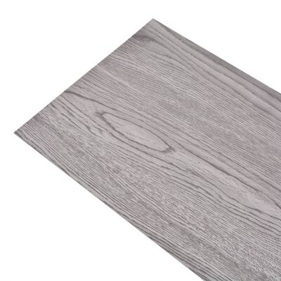 vidaXL Ikke-klebende PVC-gulvplanker 5,26 m² 2 mm mørkegrå
