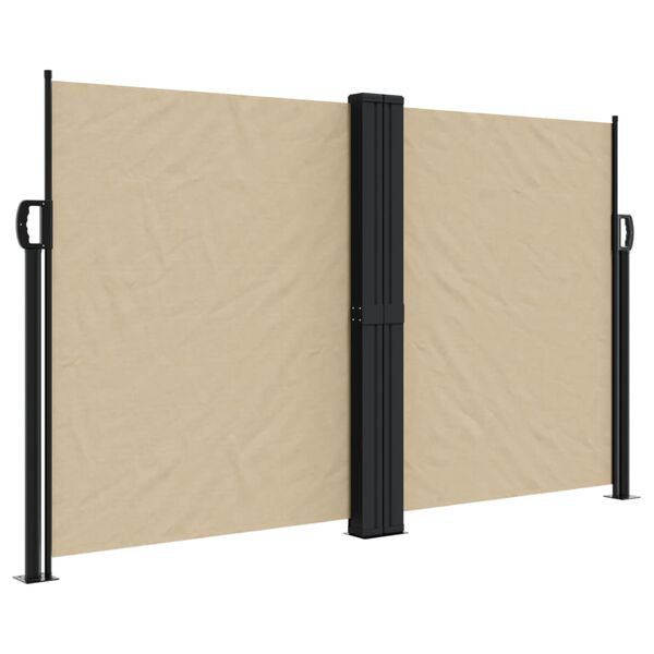 vidaXL Uttrekkbar sidemarkise beige 140x600 cm