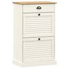 vidaXL Skoskap VIGO 60x35x96 cm hvit heltre furu