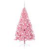 vidaXL Kunstig Forh&aring;ndsopplyst Juletre med 300 LED Rosa 180 cm PVC