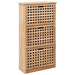 vidaXL Skoskap 55x20x104 cm heltre valn&oslash;tt