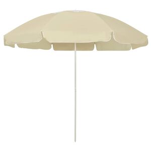 vidaXL Strandparasoll sandgul 240 cm