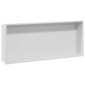vidaXL Dusjniche Hvit 75 x 30 x 9,5 cm Rustfritt St&aring;l