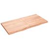 vidaXL Vegghylle lysebrun 120x60x(2-4) cm behandlet heltre eik
