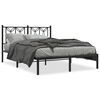 vidaXL Sengeramme i metall med hodegavl svart 135x190 cm