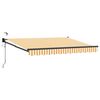 vidaXL Elektrisk Utrekkbar Markise Gul og hvit 3 x 2,5 m