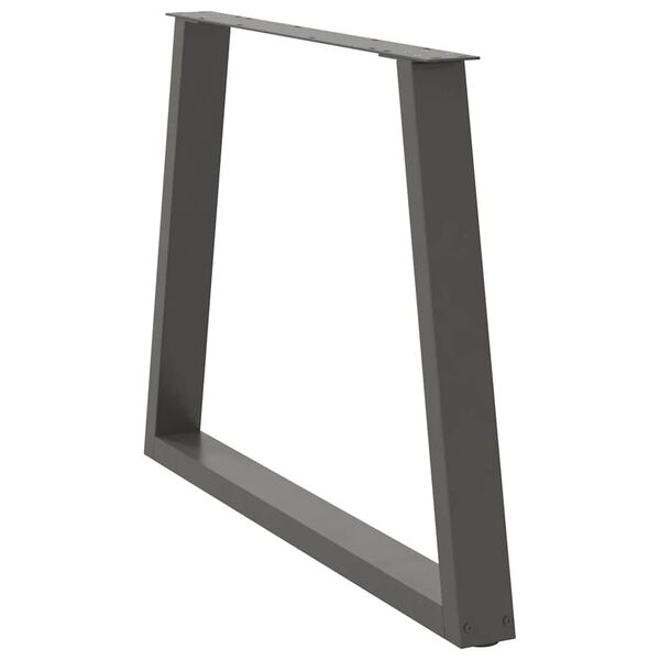 vidaXL Spisebordben V-formet 3 stk antrasitt 90 x (72-73,3) cm stål