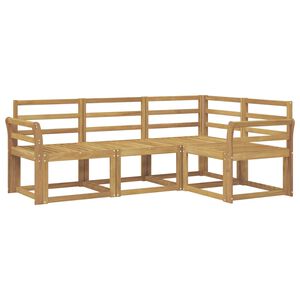 vidaXL Utend&oslash;rs sofa-sett 4 pcs Hvit 190 x 130,5 x 73 cm