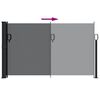 vidaXL Uttrekkbar sidemarkise 120x600 cm svart
