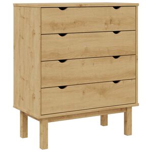 vidaXL Kommode OTTA 76,5x39,5x90 cm heltre furu