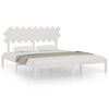 vidaXL Sengeramme hvit 180x200 cm Super King heltre