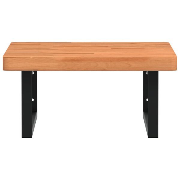 vidaXL Servanthylle veggmontert st&aring;l og heltre b&oslash;ketre