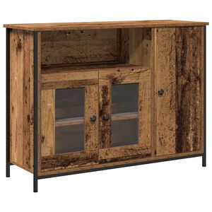vidaXL Serviesskap Gammelt tre 100 x 35 x 75 cm