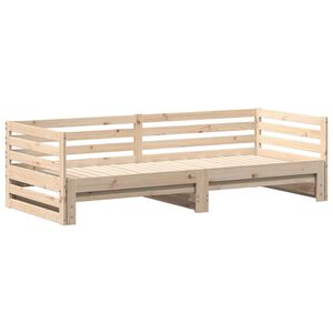 vidaXL Dagseng med uttrekksseng uten madrass 80x200 cm