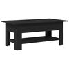 vidaXL Kaffebord Svart Eik 102 x 55 x 42 cm Konstruert tre