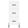 vidaXL Highboard hvit 34,5x34x180 cm konstruert tre