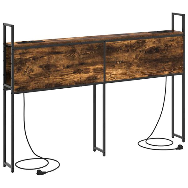 vidaXL Oppbevaringshodegjerde med Ladeplass R&oslash;kt eik 143 x 15 x 98 cm