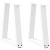 vidaXL Salongbordben V-formet 2 stk hvit 28 x (42-43,3) cm st&aring;l