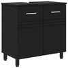 vidaXL Bad Sminkebord Svart 60 x 35 x 60 cm Konstruert tre
