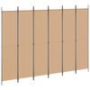 vidaXL 6-Panels Romdeler Beige 300 x 220 cm Stoff