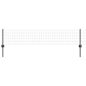 vidaXL Euro gjerdet med stolpe 10 x 0,4 m PVC-belagt st&aring;l Gr&aring; Mesh