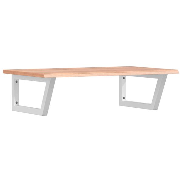 vidaXL Servanthylle veggmontert st&aring;l og heltre eik