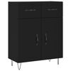 vidaXL Highboard svart 69,5x34x180 cm konstruert tre